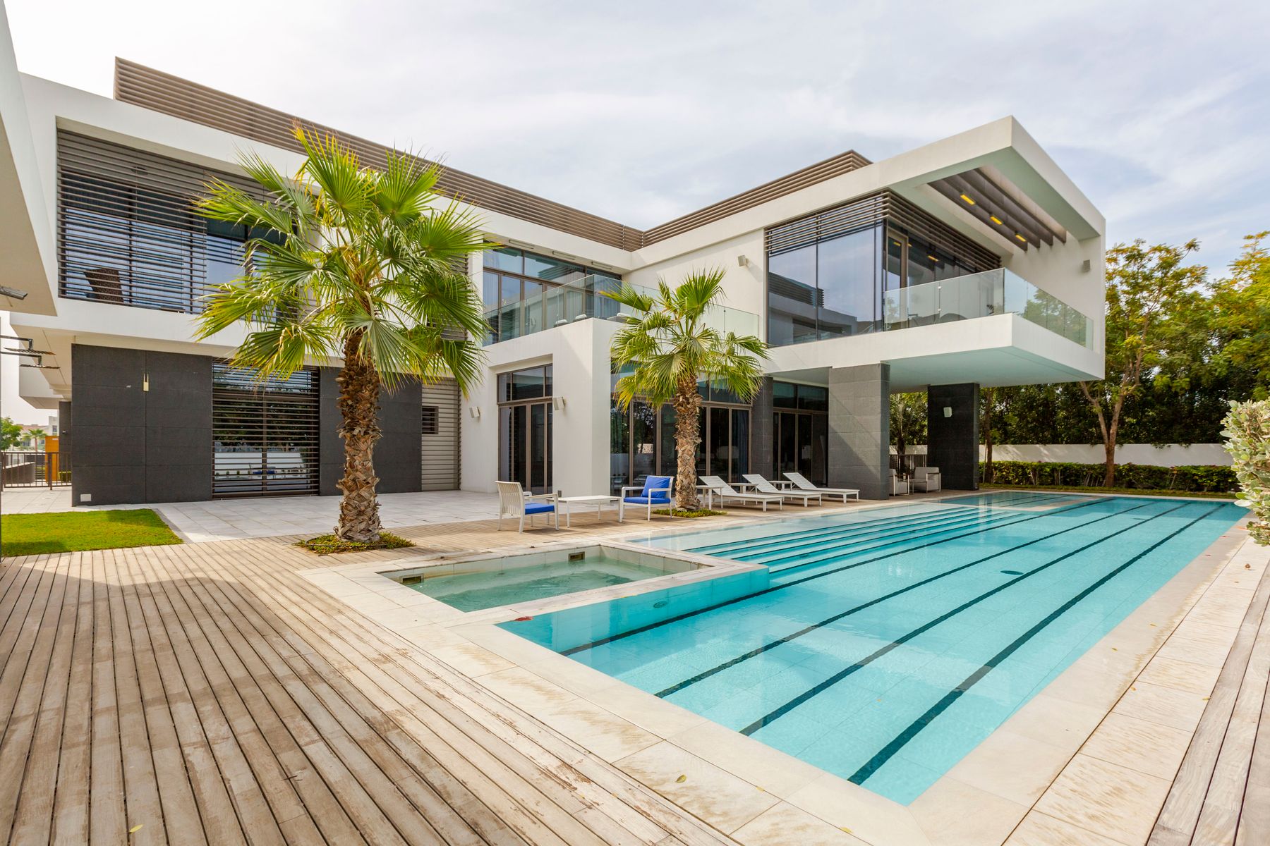 Poolside contemporary architecture